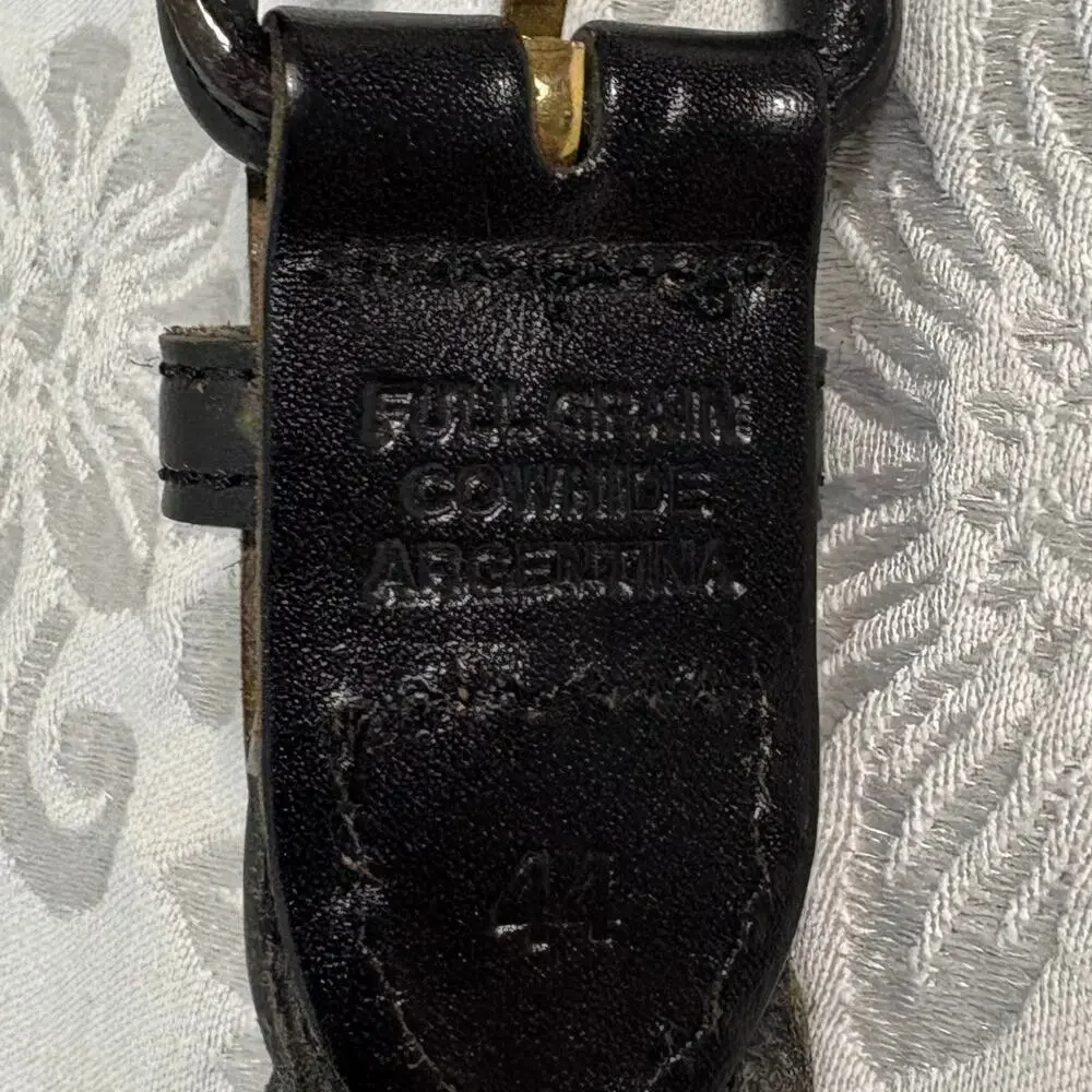 Braided Women’s Leather Belt Black Sz 44 Cowgirl Edgy Alternative Western Y2K